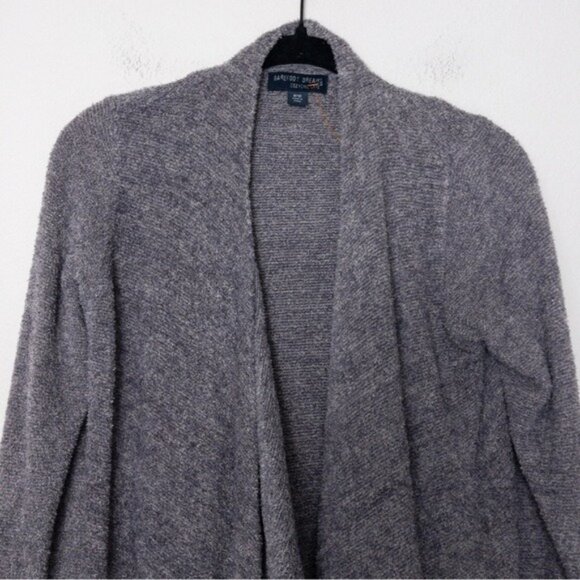 Barefoot Dreams CozyChic Lite Girls Calypso Wrap Sweater 8/10 Heathered Grey - Picture 4 of 9